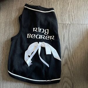 Black Ring Bearer Dog Vest